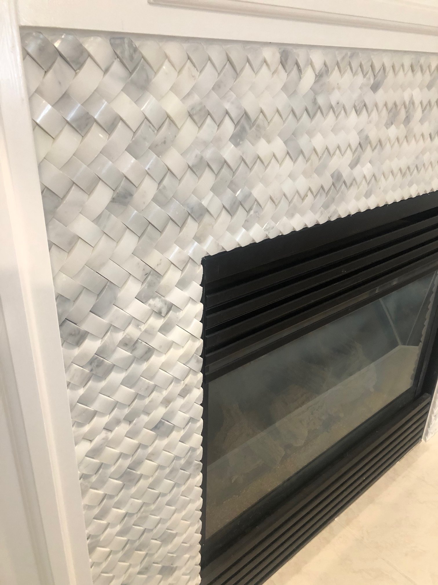 Detailed mosaic tilework installed as a decorative accent